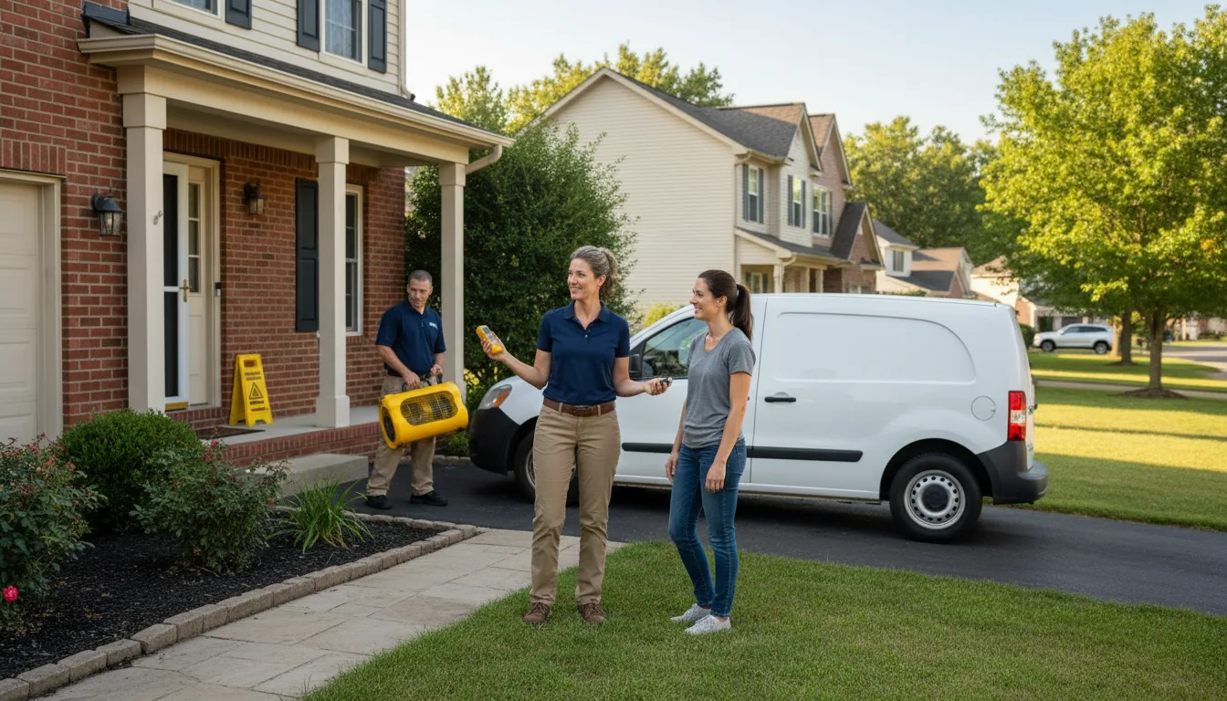 Residential water damage restoration in Dunlevy, PA